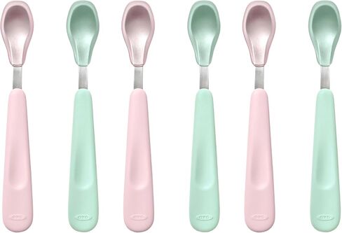 OXO TOT Feeding Spoon Set W Soft Silicone Opal and Blossom in Kuwait