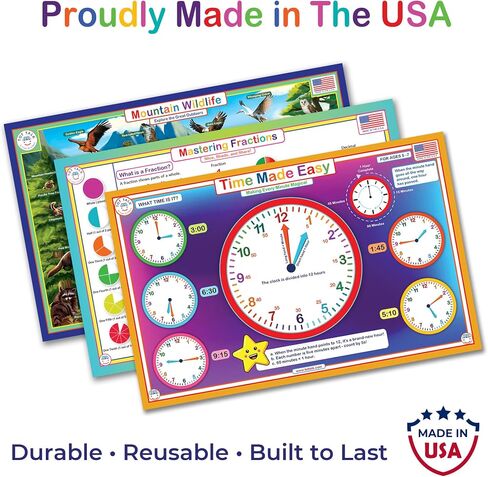 Animals & Nature Placemat 4-Pack, Ocean, Mountains, Savanna, Jungle in Kuwait