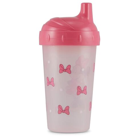 Disney Toddler Sippy Cups for Girls | 10 Ounce Minnie Mouse Sippy Cup Pack of Two with Straw and Lid | Durable Blue Leak Proof Travel Water Bottle for Toddlers in Kuwait