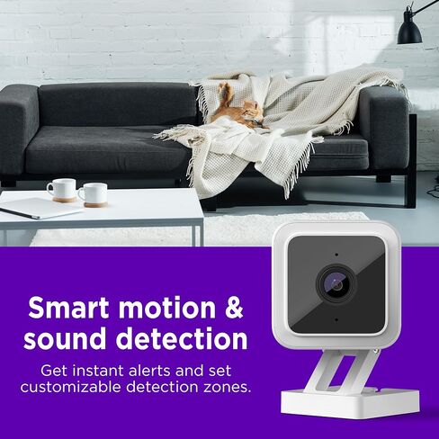 Roku Indoor Camera for Home Security, 1-Pack - Wired Security Camera with 1080p HD Color Night Vision, Compatible with Alexa & Google, Motion & Sound Detection, Built-in Siren,(Renewed) in Kuwait