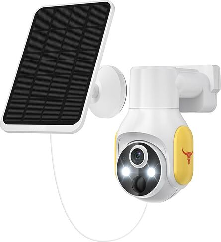1080p Security Camera Wireless with Solar Panel, Smart AI Human Detection, 2-Way Audio, Color Night Vision, Built-in 4G SIM, Cloud Storage, Indoor/Outdoor Surveillance Bullet Cam (4G) in Kuwait