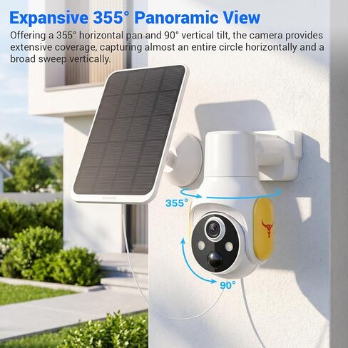 1080p Security Camera Wireless with Solar Panel, Smart AI Human Detection, 2-Way Audio, Color Night Vision, Built-in 4G SIM, Cloud Storage, Indoor/Outdoor Surveillance Bullet Cam (4G) in Kuwait