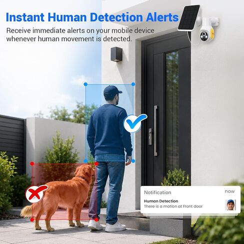 1080p Security Camera Wireless with Solar Panel, Smart AI Human Detection, 2-Way Audio, Color Night Vision, Built-in 4G SIM, Cloud Storage, Indoor/Outdoor Surveillance Bullet Cam (4G) in Kuwait