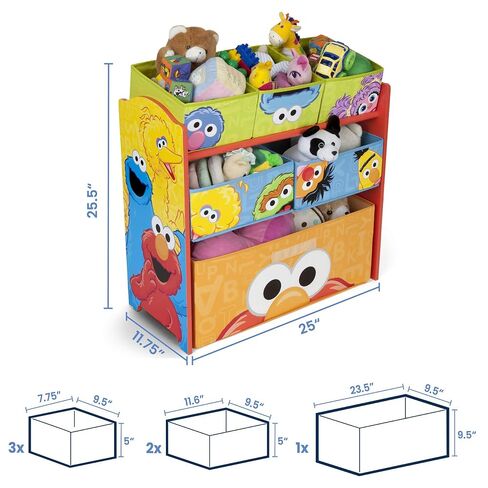 Sesame Street 6 Bin Design and Store Toy Organizer by Delta Children in Kuwait