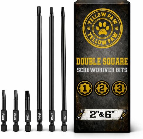 Yellow Paw Spanner Bit Set (10 Pack - Industrial Strength Alloy Steel) Tamper Resistant Spanner Screwdriver Bits in Sizes 4, 6, 8, 10, and 12 - Also Called Snake Eye or Fork Bits in Kuwait