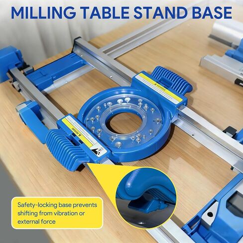 50 Inch Benchtop Board Slab Flattening Jig, Adjustable Router Sled | Durable Tabletop Tool with Precise Rail and Low-Friction Slide for Wooden Slabs, End-Grain Boards and Resin Projects in Kuwait