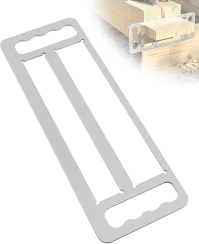 Timber Frame Tenon Gauge with Handle, Stainless Steel Mortise Marking Tool | Durable Woodworking Scribing Jig for Carpenters, Anti-Scratch Precision Layout Gauge for Framing Projects in Kuwait