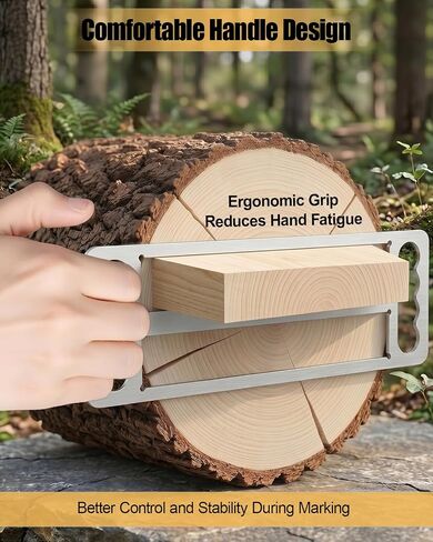 Timber Frame Tenon Gauge with Handle, Stainless Steel Mortise Marking Tool | Durable Woodworking Scribing Jig for Carpenters, Anti-Scratch Precision Layout Gauge for Framing Projects in Kuwait