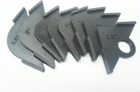 8pcs Router Corner Radius Jig Template Set of 8 Jigs for Wood Working 1/4", 1/2", 3/4", 1", 1.25", 1.5", 2", and 2.5" in Kuwait