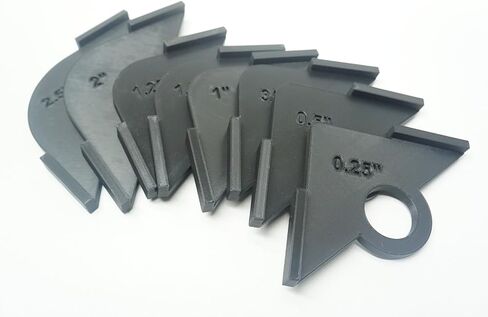8pcs Router Corner Radius Jig Template Set of 8 Jigs for Wood Working 1/4", 1/2", 3/4", 1", 1.25", 1.5", 2", and 2.5" in Kuwait
