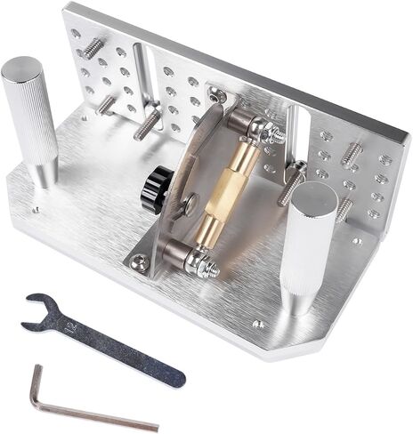 Belt Grinder Knife Jig - 7-3/4" Long Sharpening Locator with Adjustable Angle (-5° to 25°), Dual Press Plates, Knife Making Angle Grind Guide for Belt Sander Machine in Kuwait
