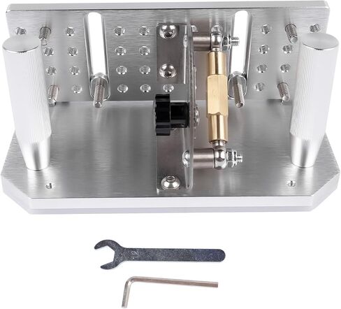 Belt Grinder Knife Jig - 7-3/4" Long Sharpening Locator with Adjustable Angle (-5° to 25°), Dual Press Plates, Knife Making Angle Grind Guide for Belt Sander Machine in Kuwait