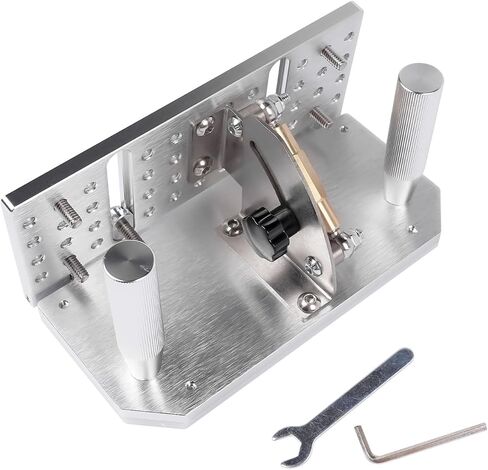 Belt Grinder Knife Jig - 7-3/4" Long Sharpening Locator with Adjustable Angle (-5° to 25°), Dual Press Plates, Knife Making Angle Grind Guide for Belt Sander Machine in Kuwait