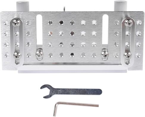 Belt Grinder Knife Jig - 7-3/4" Long Sharpening Locator with Adjustable Angle (-5° to 25°), Dual Press Plates, Knife Making Angle Grind Guide for Belt Sander Machine in Kuwait