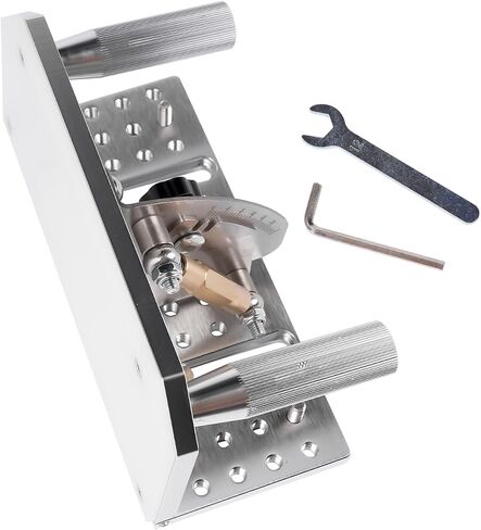 Belt Grinder Knife Jig - 7-3/4" Long Sharpening Locator with Adjustable Angle (-5° to 25°), Dual Press Plates, Knife Making Angle Grind Guide for Belt Sander Machine in Kuwait