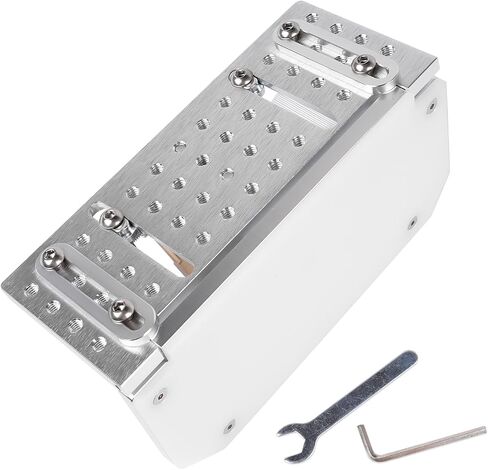 Belt Grinder Knife Jig - 7-3/4" Long Sharpening Locator with Adjustable Angle (-5° to 25°), Dual Press Plates, Knife Making Angle Grind Guide for Belt Sander Machine in Kuwait