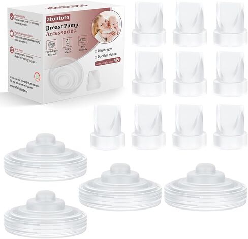 10PCS Breast Pump Parts, 6Pack Silicone Duckbill Valve & 4Pack Silicone Diaphragm Compatible with Momcozy M5 Wearable Breastpump, M5 Breast Pumps Replacement Accessories Breastfeeding Essentials Kit in Kuwait
