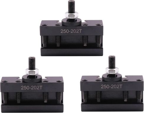 3Pcs 250-202T(250-202XL) BXA#2 Oversize 3/4" Quick Change Tool Post Holders | Turning, Facing and Boring, Steel Material, Compatible With AXA Tool Post 250-200 or 250-222, For Lathe Swing 10-15 Inches in Saudi Arabia