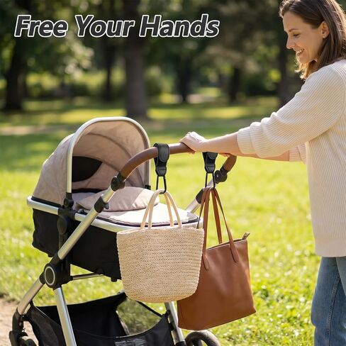 4-Pack Stroller Hooks for Bags Adjustable Stroller Bag Hook Multifunctional Non-Slip Baby Stroller Straps Universal Fit for Bike Scooter Wheelchair Walker by Aguwontior in Kuwait