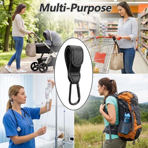 4-Pack Stroller Hooks for Bags Adjustable Stroller Bag Hook Multifunctional Non-Slip Baby Stroller Straps Universal Fit for Bike Scooter Wheelchair Walker by Aguwontior in Kuwait