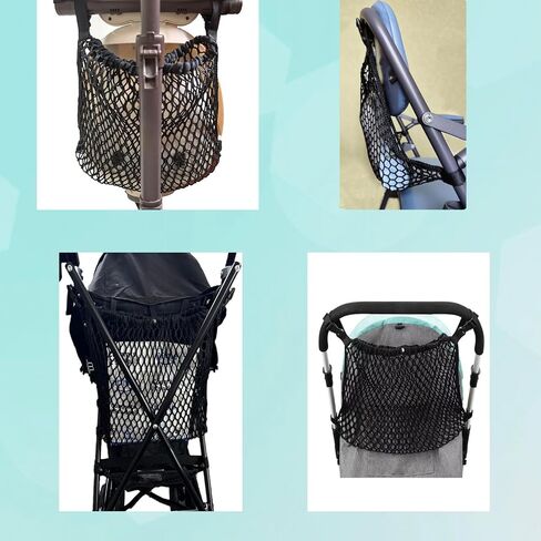 Additional Storage Space for Baby Strollers wheelchairs pet Strollers Universal mesh Storage Bag Suitable for Storing Diapers Baby Bottles and Carrying Items Outdoors in Kuwait