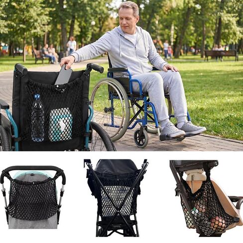 Additional Storage Space for Baby Strollers wheelchairs pet Strollers Universal mesh Storage Bag Suitable for Storing Diapers Baby Bottles and Carrying Items Outdoors in Kuwait