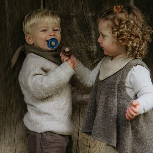 FRIGG Little Viking Natural Rubber Baby Pacifier 2-Pack | Made in Denmark | BPA-Free (Cocoa/Olive, 6-18 Months) in Kuwait