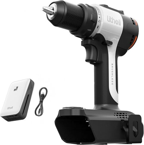 Litheli 20V Cordless Drill Driver, Brushless Power Drill with 2 Variable Speed, 1/2 Inch Keyless Chuck, Electric Drill, 17+1 Clutch Settings with Maximum Torque of 530 In-lbs in Kuwait