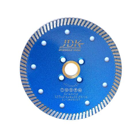 JDK 6 Inch Diamond Saw Blade for Granite, Marble, Quartz & Stone - Professional Continuous Rim Turbo Cutting Wheel for Angle Grinder & Masonry Saw - Fits 7/8" and 5/8" Arbor (JDK1801C) in Saudi Arabia