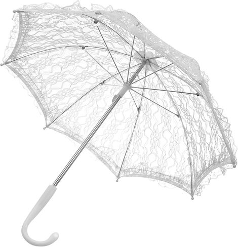 VICASKY Vintage Lace Umbrella, Black Bridal Parasol for Wedding Decoration, Stage Performance Props, Photography Accessories, in Kuwait