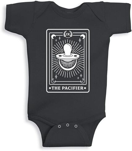 TATY Kids The Pacifier Tarot Card Baby Infant One Piece Bodysuit 12 Months Black in Kuwait