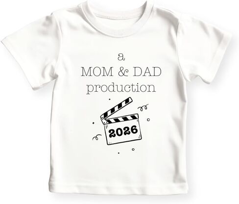 A Mom and Dad Production 2026 Baby Bodysuit, Cute Newborn Clothes, Baby Announcement in Kuwait