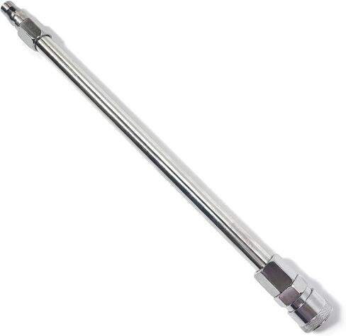 Reciprocating Machine Extension Rod 9.7" Air Quick Connectors | Replacement for KlicLok 304 Stainless Steel 9.7" Air Quick Connect Rod with Smooth Finish and Dual Pneumatic Couplings in Kuwait