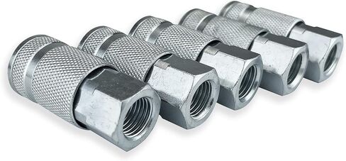 5 ARO Style Push Sleeve 1/4" NPT Female Couplers for Shop Air Line Hose Tools by TYK Industries in Kuwait