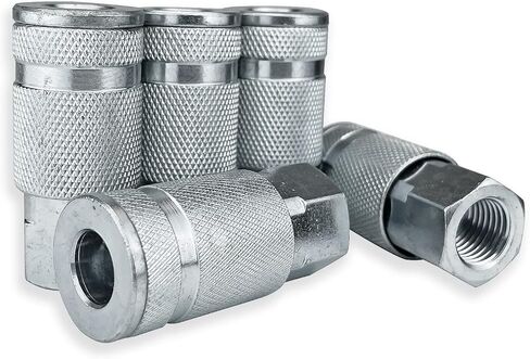 5 ARO Style Push Sleeve 1/4" NPT Female Couplers for Shop Air Line Hose Tools by TYK Industries in Kuwait