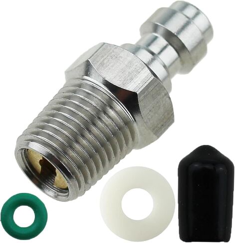 TAODAN 8mm Quick Disconnect Plug Adapter Stainless Steel 1/8 inch NPT Male Paintball Fitting with Sealing O Ring Compatible with PCP Airsoft and Paintball in Kuwait