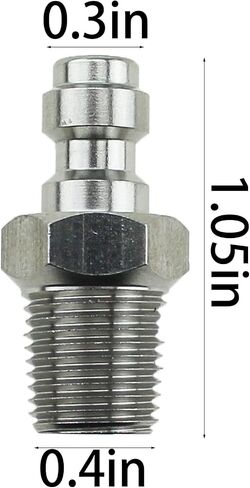TAODAN 8mm Quick Disconnect Plug Adapter Stainless Steel 1/8 inch NPT Male Paintball Fitting with Sealing O Ring Compatible with PCP Airsoft and Paintball in Kuwait