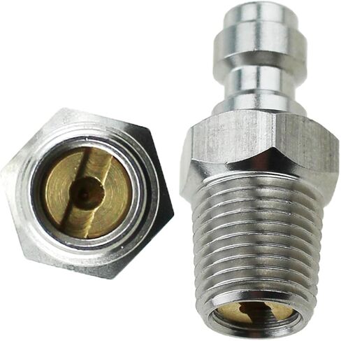 TAODAN 8mm Quick Disconnect Plug Adapter Stainless Steel 1/8 inch NPT Male Paintball Fitting with Sealing O Ring Compatible with PCP Airsoft and Paintball in Kuwait