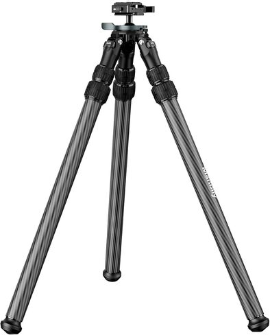 QM-2836 Shooting Tripod, Inverted Hunting Carbon Fiber Tripod with 45mm Ball Head and Picatinny to Arca Swiss Adapters, 36mm Thick Tubes, Max Load 55lbs Black in Kuwait