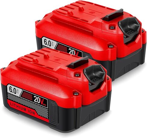 Futurebatt 2Pack 20V 6.0Ah Battery for Craftsman V20 High-Output 20-Volt Power Tools CMCB201 CMCB202 CMCB202-2 CMCB204 CMCB204-2 CMCB205 Battery in Kuwait