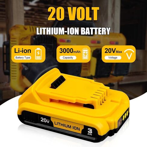 DCB203-2 3Ah 2Pack 20V Battery Replace for Dewalt 20V MAX Battery 20Volt Lithium-ion Battery DCB200 DCB201 DCB205 DCV580 DCB180 Compatible with Dewalt 20V Cordless Tools in Kuwait