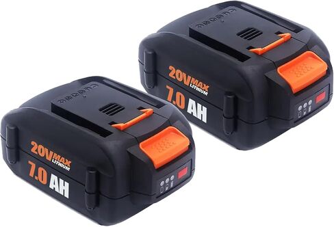 Upgraded 7000mAh 2Pack 20V Battery Compatible for Worx Battery 20V PowerShare WA3674 WA3678 WA3669 WA3575 WA3525 WA3520 WA3577 WA3578 WG151s WG155s WG251s in Kuwait
