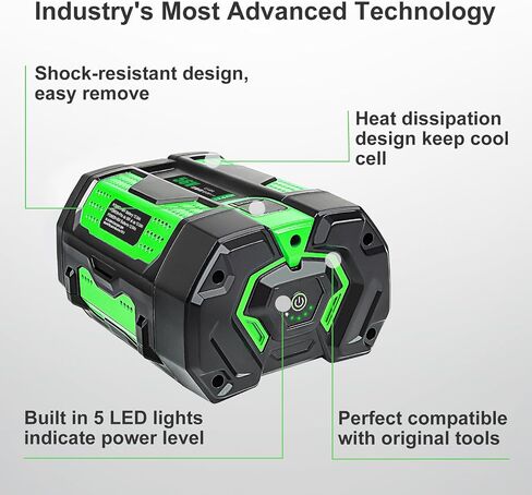 56V 12Ah Battery Replacement for EGO Batteries BA1400T BA2242T BA2800T | Long lasting, Rechargeable,ARC battery,LED Indicator, Safety Protection,Compatible with EGO power tools chargers in Kuwait