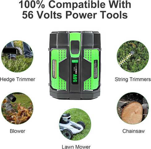 56V 12Ah Battery Replacement for EGO Batteries BA1400T BA2242T BA2800T | Long lasting, Rechargeable,ARC battery,LED Indicator, Safety Protection,Compatible with EGO power tools chargers in Kuwait