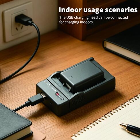 NP-W126 NP-W126S Single Slot USB Battery Charger with LED Indicator, Compatible with Fujifilm X100VI X100V X-T50 X-T5 X-T4 X-M5 X-E5 X-S20 X-T30 II X-T30 X-S10 X-E4 X-T3 X-T2 X-T20 X-Pro3 & More in Kuwait