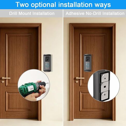 Adjustable Angle Doorbell Mount for Wired Doorbell 2nd Gen (2026), Wired Doorbell Plus / Pro (2025), Full Enclosure Anti-Theft Cover, Adhesive & Screw Mount in Kuwait