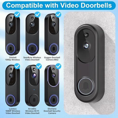 No-Drill Adhesive Doorbell Mount for Orbitell Video Doorbell, Door Mounting Holder Bracket, Not Block Motion Sensor, Anti-Theft Camera Mount for Orbitell Doorbell Camera in Saudi Arabia