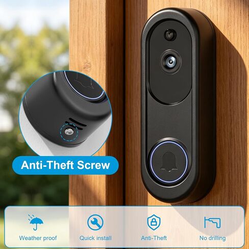 No-Drill Adhesive Doorbell Mount for Orbitell Video Doorbell, Door Mounting Holder Bracket, Not Block Motion Sensor, Anti-Theft Camera Mount for Orbitell Doorbell Camera in Saudi Arabia