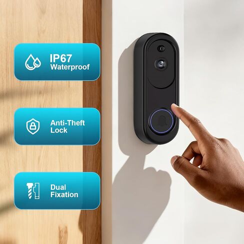 No-Drill Adhesive Doorbell Mount for Orbitell Video Doorbell, Door Mounting Holder Bracket, Not Block Motion Sensor, Anti-Theft Camera Mount for Orbitell Doorbell Camera in Saudi Arabia
