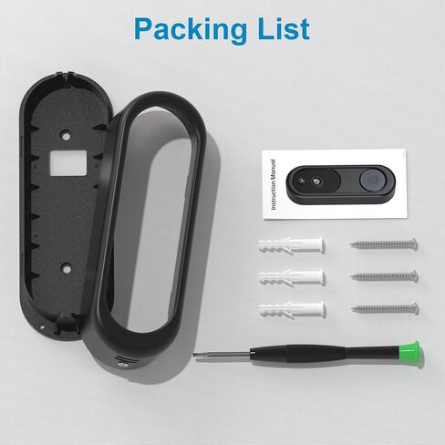No-Drill Adhesive Doorbell Mount for Orbitell Video Doorbell, Door Mounting Holder Bracket, Not Block Motion Sensor, Anti-Theft Camera Mount for Orbitell Doorbell Camera in Saudi Arabia